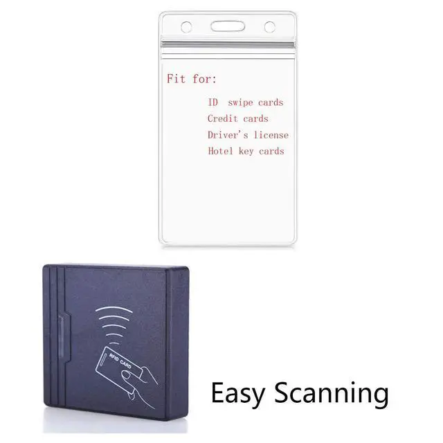 Alt view image 3 of 6 - 6 Pack Vertical ID Card Name Tag Badge Holder with Waterproof Type Resealable Zip (Vertical ID, 6 Pcs)