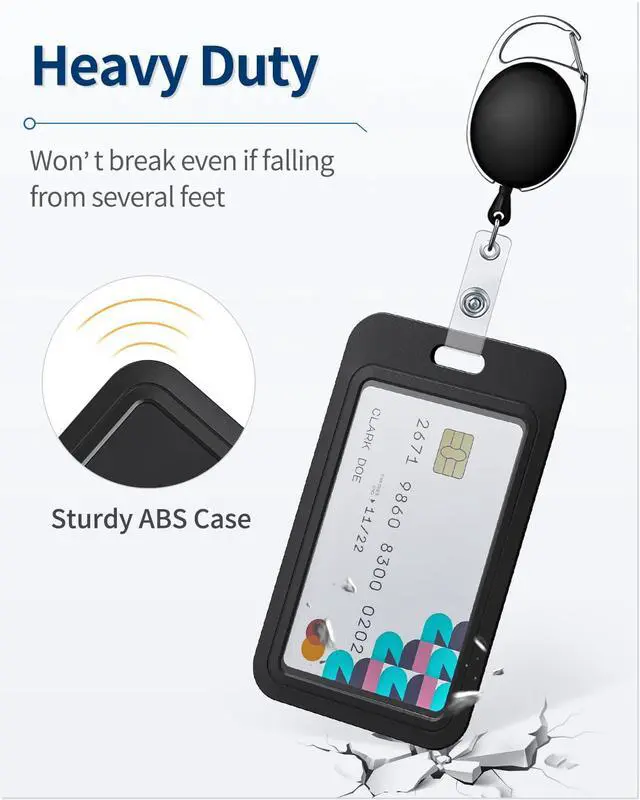 Alt view image 4 of 7 - 3 Pack Sliding Vertical Badge Holders for Office School IDs