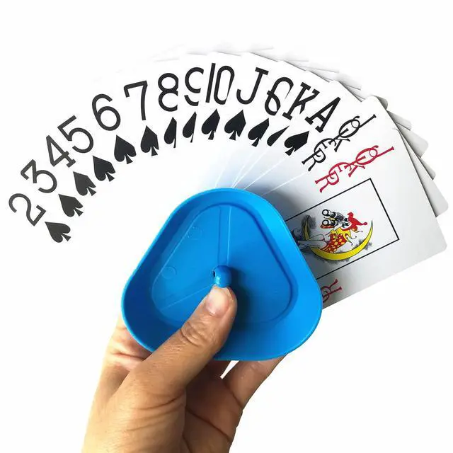 Alt view image 3 of 6 - Playing Card Games Holder - 4Pack Little Hands Cards Tray for Kids, Seniors,Hands Free Cards Holders for Cards Game, Poker Parties, Family Card Game Nights