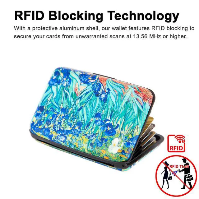 Alt view image 2 of 7 - Credit Card Holder Small RFID Blocking Wallet Business Metal Slim Mini Aluminum Hard Case for Women Men Gift (Lrises)