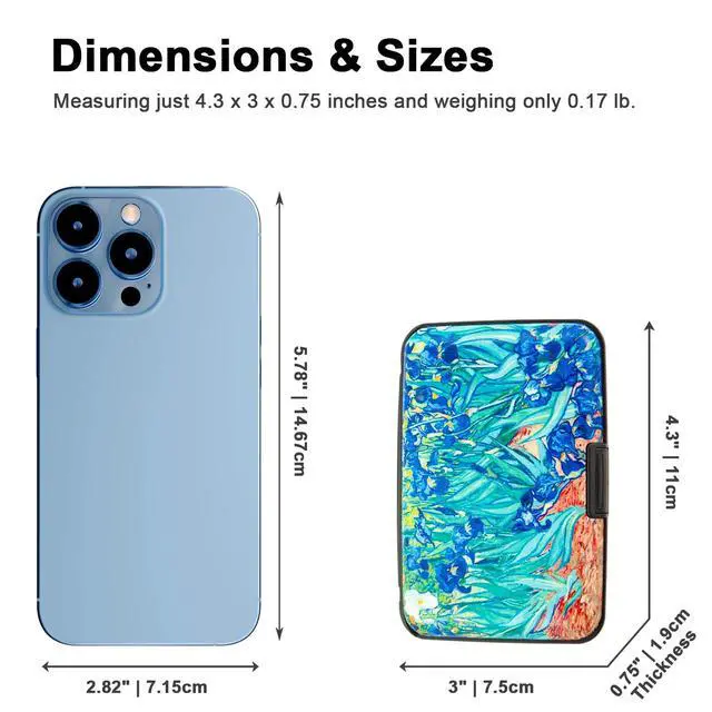 Alt view image 5 of 7 - Credit Card Holder Small RFID Blocking Wallet Business Metal Slim Mini Aluminum Hard Case for Women Men Gift (Lrises)