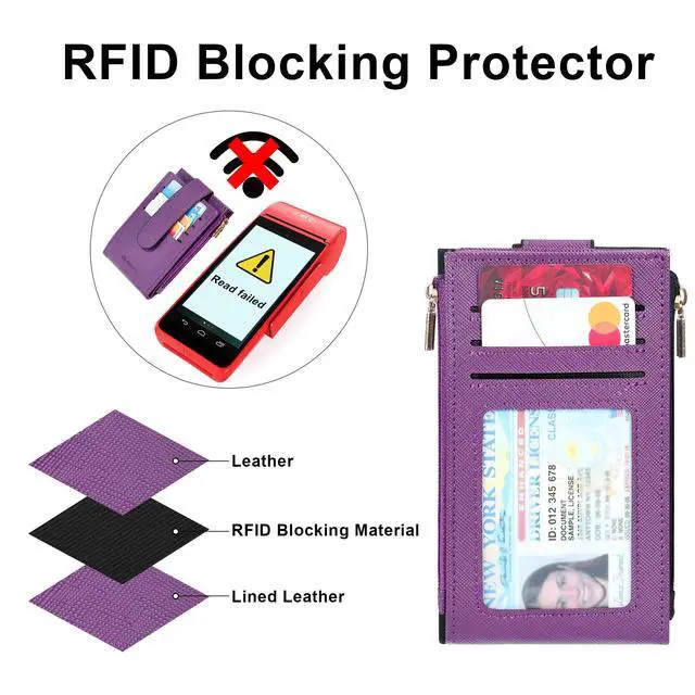 Alt view image 6 of 7 - Women's RFID Slim Card Holder Wallet