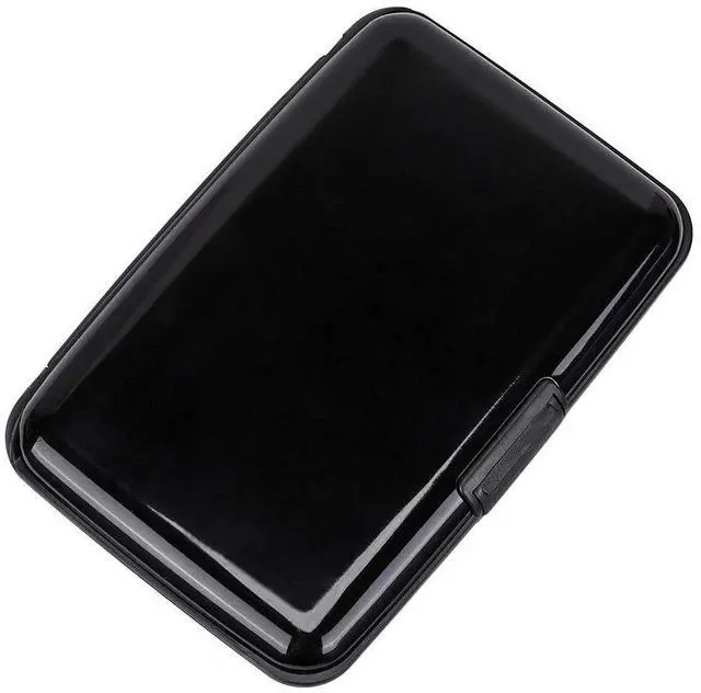 Alt view image 4 of 7 - RFID Blocking Credit Card Protector Aluminum ID Case Hard Shell Business Card Holders Metal Wallet for Men or Women (Black)