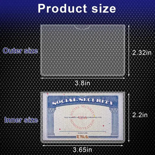 Alt view image 3 of 7 - 10 Pack Social Security Card Protector Medicare New Credit Card Holder,24 Mil Soft Clear Card for Waterproof SSN Card ProtectorID/Debit/Credit Card Covers Sleeve(10)