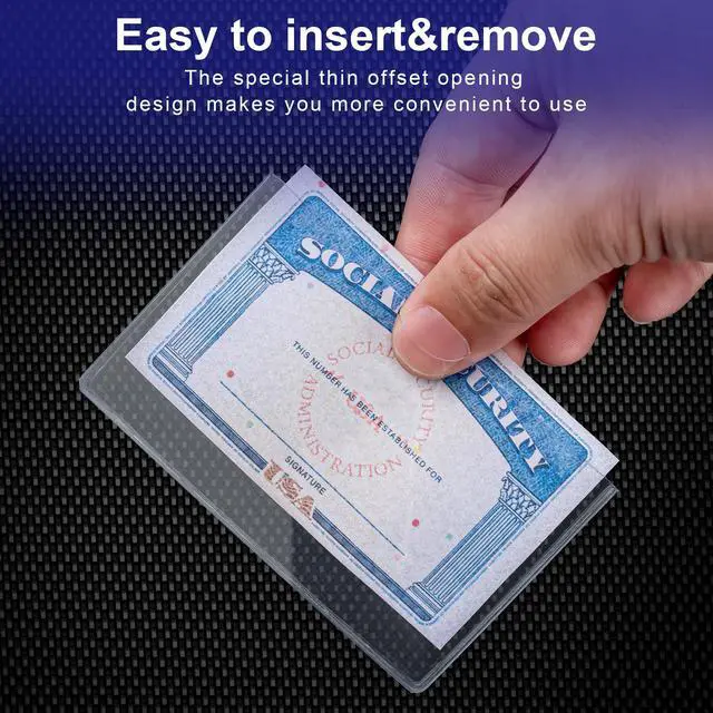 Alt view image 5 of 7 - 10 Pack Social Security Card Protector Medicare New Credit Card Holder,24 Mil Soft Clear Card for Waterproof SSN Card ProtectorID/Debit/Credit Card Covers Sleeve(10)