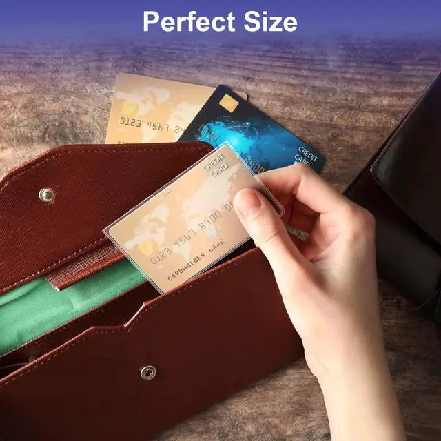 Alt view image 7 of 7 - 10 Pack Social Security Card Protector Medicare New Credit Card Holder,24 Mil Soft Clear Card for Waterproof SSN Card ProtectorID/Debit/Credit Card Covers Sleeve(10)