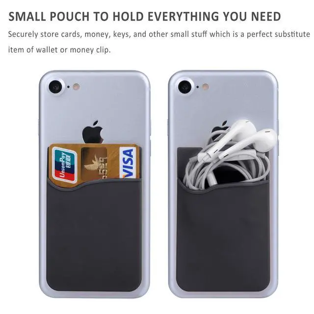 Alt view image 3 of 7 - Adhesive Card Holder, 6 Pack Silicone Credit Card Holder for iPhone, Adhesive Silicone Back of Phone Wallet,Rubber Card Holder for Phone Case for iPhone 17 16 15 14 13 Pro Max,iPad,Samsung,LG,Tablet