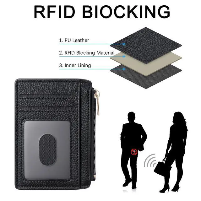 Alt view image 2 of 7 - Womens Credit Card Holder Wallet, Small Slim RFID Blocking Sleeve