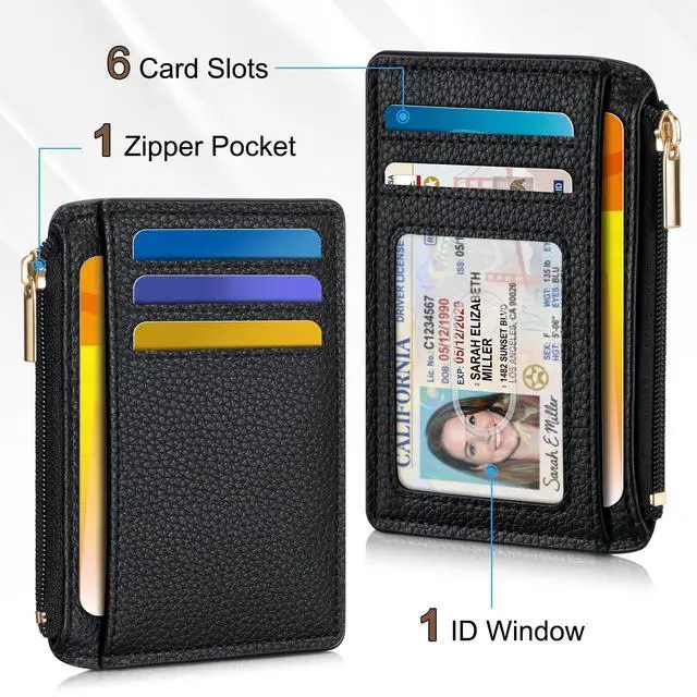Alt view image 3 of 7 - Womens Credit Card Holder Wallet, Small Slim RFID Blocking Sleeve