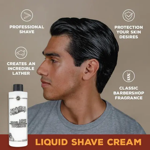 Alt view image 3 of 4 - Liquid Shave Cream 8 oz. Men's Shaving Professional Product For Machine Use Only