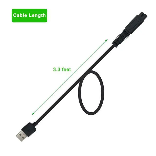 Alt view image 3 of 5 - Charging Cord Compatible for Freebird Head Shaver Shaving Kit Electric Razor Charger Cable, 2 PCS