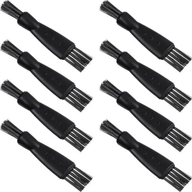 Main image of 8 Pieces Electric Shaver Cleaning Brush Small Clipper Brushes for Cleaning Razor Shaver Cleaner Black Double Sided Nylon Bristles Electric Trimmer Set Keyboard