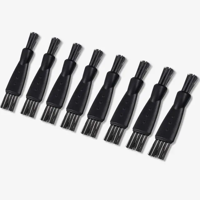 Alt view image 3 of 6 - 8 Pieces Electric Shaver Cleaning Brush Small Clipper Brushes for Cleaning Razor Shaver Cleaner Black Double Sided Nylon Bristles Electric Trimmer Set Keyboard