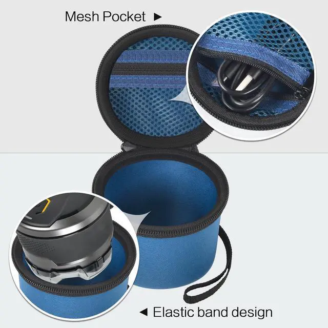 Alt view image 3 of 7 - Head Shaver Case Compatible with for Microtouch/for SOLIMPIA/for Tustaw Men Shavers, Travel Electric Razor Storage Box with Zippered Mesh Pocket for Grooming Kit (Bag Only)