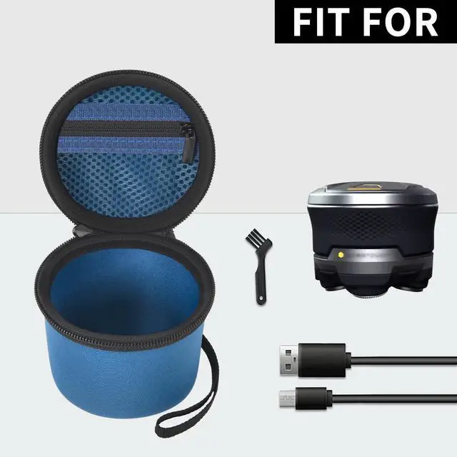 Alt view image 5 of 7 - Head Shaver Case Compatible with for Microtouch/for SOLIMPIA/for Tustaw Men Shavers, Travel Electric Razor Storage Box with Zippered Mesh Pocket for Grooming Kit (Bag Only)