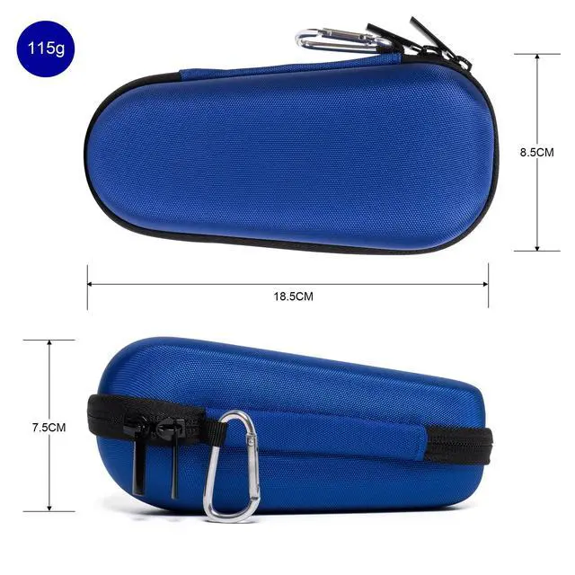 Alt view image 2 of 7 - Electric Shaver Case for Braun Series 3, Series 5, Series 7, Series 9 Electric shavers - Hard shell EVA Travel Case - Powered Shaver Protective Bag (Blue)