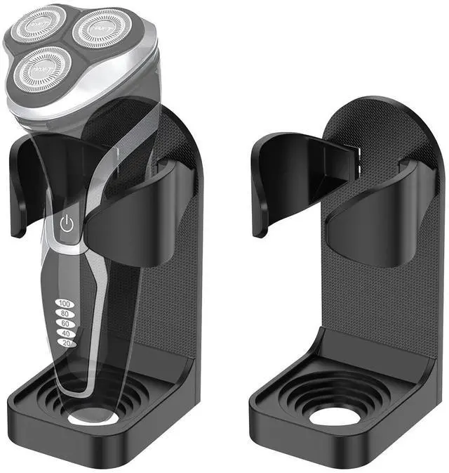 Main image of Adjustable Electric Shaver Holder Wall Mount 2-Pack Razor Holder