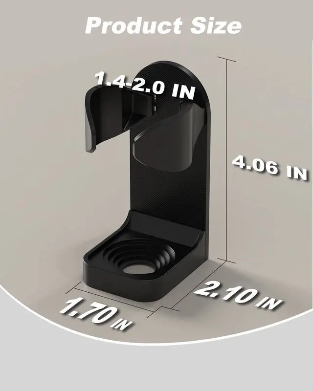 Alt view image 5 of 7 - Adjustable Electric Shaver Holder Wall Mount 2-Pack Razor Holder