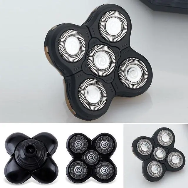 Alt view image 3 of 5 - Men Electric Shavers Replacement Heads 5 in 1 Razor Replaceable Alternate Floating Washable Blade Trimmers Head(black)