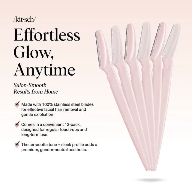 Alt view image 2 of 7 - Dermaplane Razor for Women Face Blush, 6 pcs