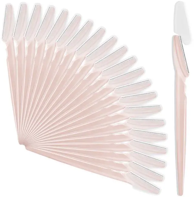 Main image of 21 Pcs Eyebrow Razors, Face Razors Multipurpose, Exfoliating Dermaplaning Tools, Eyebrow Trimmers Shaver with Protective Cover, Facial Hair Removal for Women Men Body Use (Light Pink)