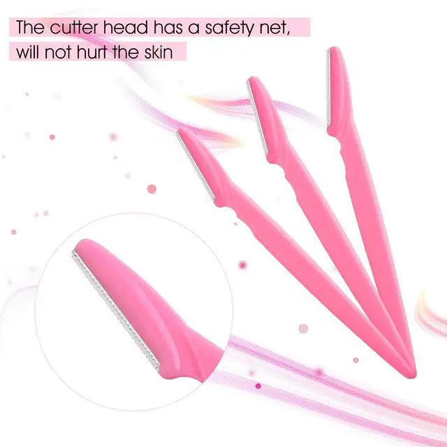 Alt view image 3 of 6 - Eyebrow Razor Shaper Shavers Trimmers for Women and Men Face Hair Removers Multipurpose Exfoliating Face Razor