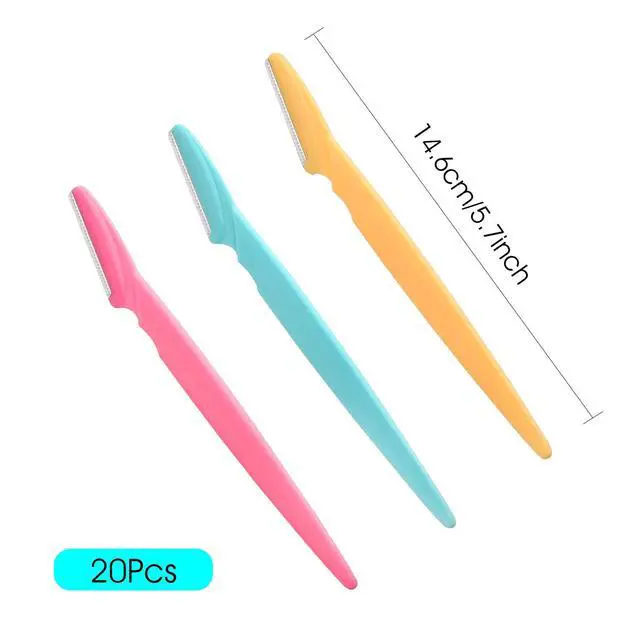 Alt view image 2 of 6 - Eyebrow Razor Shaper Shavers Trimmers for Women and Men Face Hair Removers Multipurpose Exfoliating Face Razor