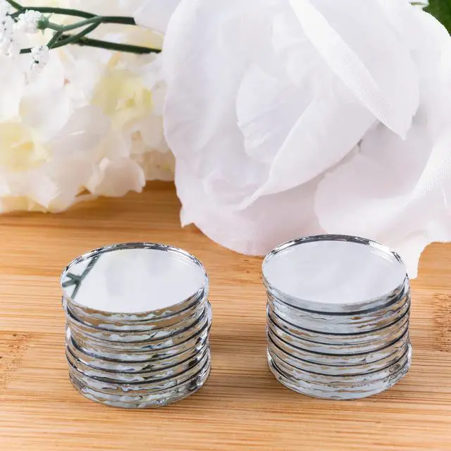 Alt view image 4 of 7 - Mini 1 Inch Small Round Glass Mirror Circles for Arts & Crafts Projects, Traveling, Framing, Decoration (50 Pieces)