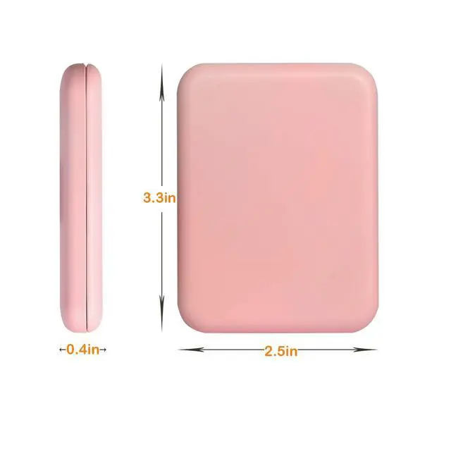 Alt view image 5 of 7 - Pocket Mirror, 1X/3X Magnification LED Compact Travel Makeup Mirror with Light for Purse, 2-Sided, Portable, Folding, Handheld, Small Lighted Mirror for Gift, Pink