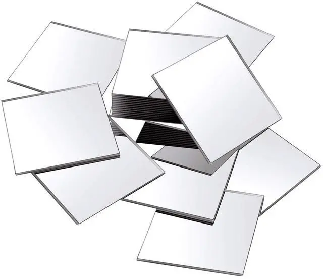 Main image of 25 Pcs Mini Size Acrylic Square Mirror Adhesive Small Square Mirror Tiles for Crafts and DIY Projects Supplies (2 Inches)