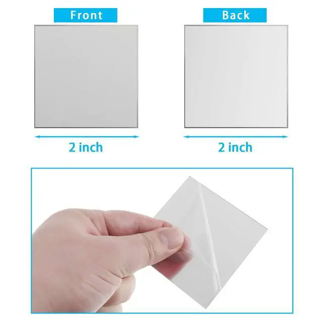 Alt view image 2 of 7 - 25 Pcs Mini Size Acrylic Square Mirror Adhesive Small Square Mirror Tiles for Crafts and DIY Projects Supplies (2 Inches)