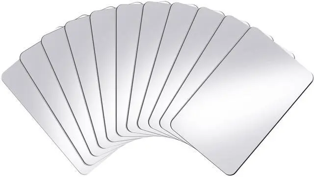 Main image of 10 Pcs Shatterproof Mirror for Kids Back to School Small Science Mirrors Acrylic Safety Sheets Non Glass for Science Class Preschool Classroom Home(Rectangle,Transparent)