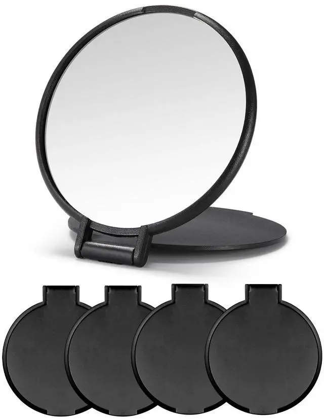 Main image of 4 Pack Compact Mirrors Bulk for Party Favors Purse Travel, Black