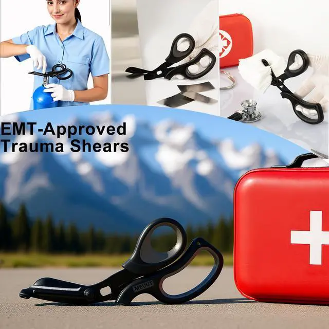 Alt view image 7 of 7 - Medical Scissors 2-Pack Trauma Shears for Nurses All Purpose Scissors