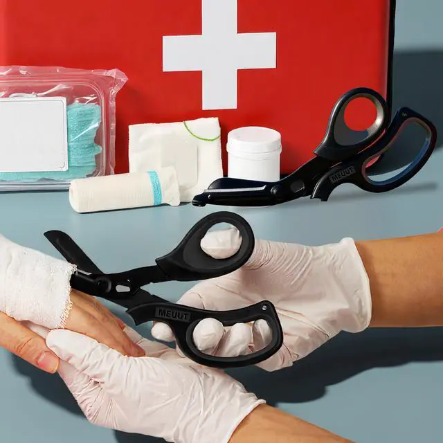 Alt view image 6 of 7 - Medical Scissors 2-Pack Trauma Shears for Nurses All Purpose Scissors