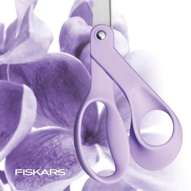 Alt view image 2 of 3 - Ultra Lilac Scissors, Explore Design Collection, High-Grade Stainless Steel Blades and Ergonomic Handles for Arts and Crafts