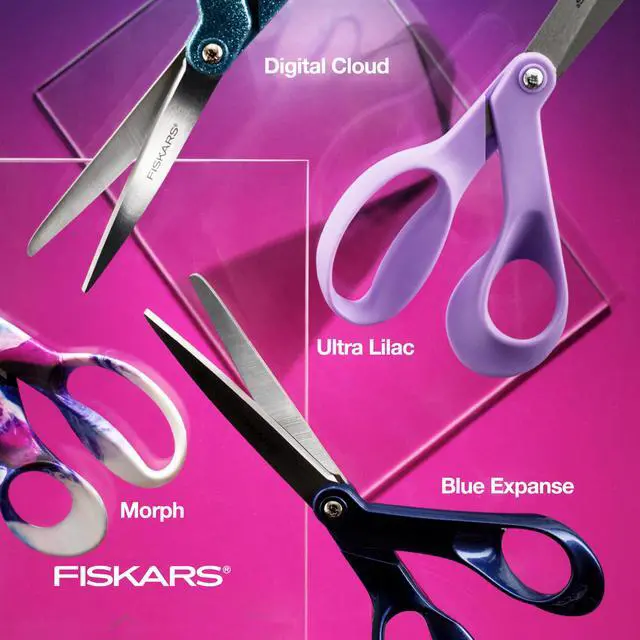 Alt view image 3 of 3 - Ultra Lilac Scissors, Explore Design Collection, High-Grade Stainless Steel Blades and Ergonomic Handles for Arts and Crafts