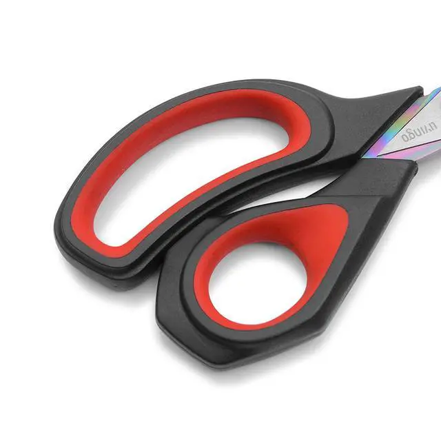 Alt view image 4 of 6 - Premium Tailor Scissors Heavy Duty Multi-Purpose Titanium Coating Forged Stainless Steel Sewing Fabric Leather Dressmaking Comfort Grip Shears Professional Crafting (9.5 INCH)