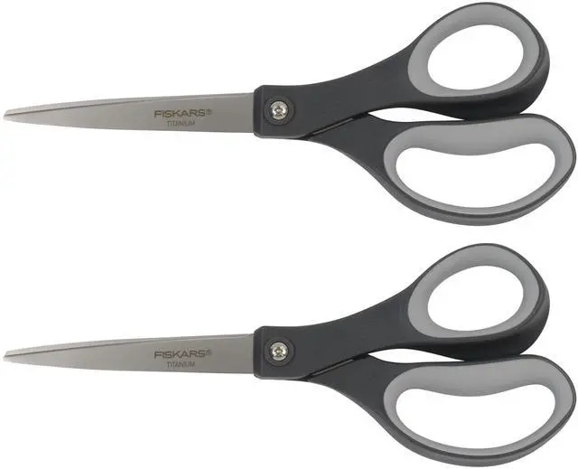 Main image of 8" Everyday Titanium SoftGrip All Purpose Scissors, 2-Pack