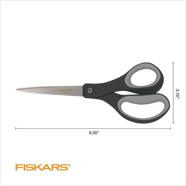 Alt view image 6 of 7 - 8" Everyday Titanium SoftGrip All Purpose Scissors, 2-Pack