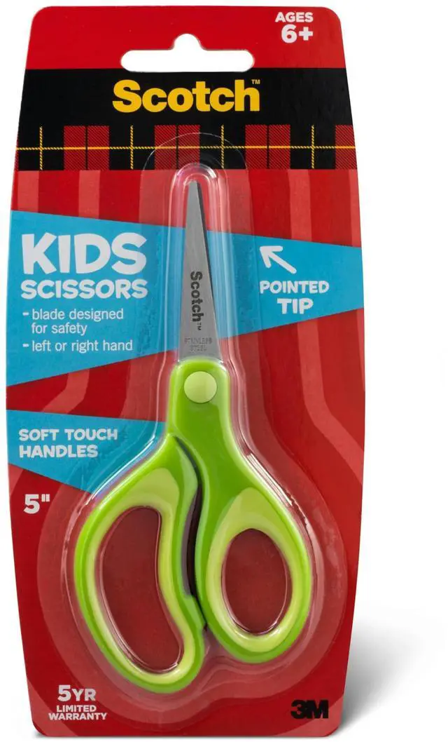 Main image of Kids Pointed Tip Scissors with Soft Touch, 5 Inches
