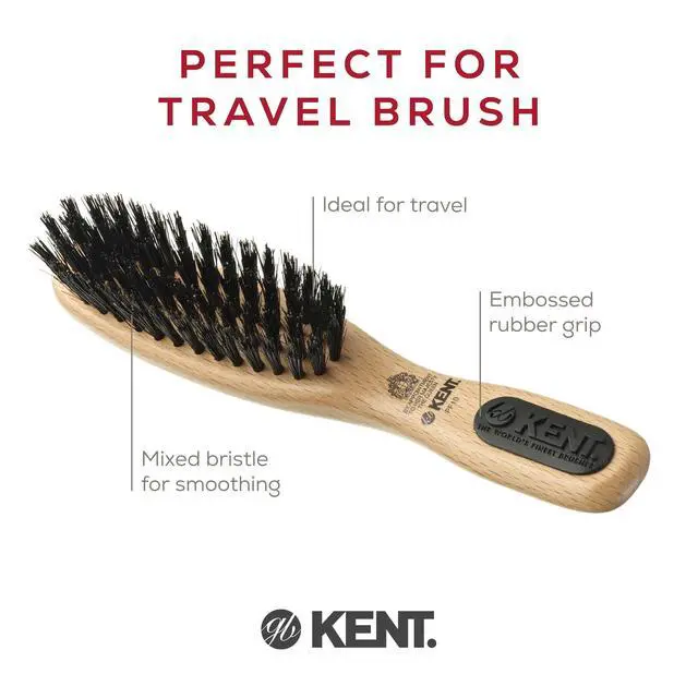 Alt view image 4 of 7 - PF10 Natural Boar Bristle Brush - Hair Straightening, Styling and Smoothing for Short to Medium Length Hair, Travel-Friendly
