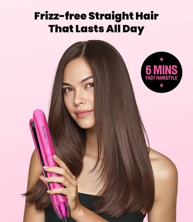 Alt view image 2 of 7 - Plancha De Cabello Profesional, 1 Inch Ceramic Flat Iron, Non-Snagging Plates, 3X Less Damage, 15s Fast Heating | Hair Straightener and Curler 2 in 1, 5 Adjustable Heat Settings, Hot Pink