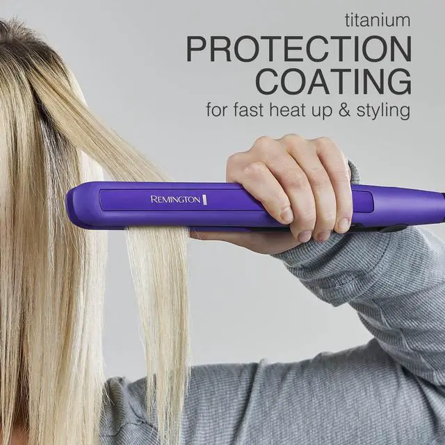 Alt view image 2 of 5 - 1" Flat Iron, Hair Straightener with Anti-Static Technology, 30-Second Heat Up & 60 Minute Auto Shut-Off, 30% Longer Ceramic Floating Plates, Titanium + Ceramic Coating