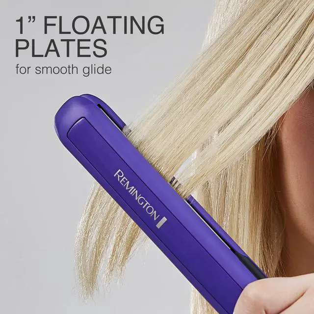 Alt view image 3 of 5 - 1" Flat Iron, Hair Straightener with Anti-Static Technology, 30-Second Heat Up & 60 Minute Auto Shut-Off, 30% Longer Ceramic Floating Plates, Titanium + Ceramic Coating