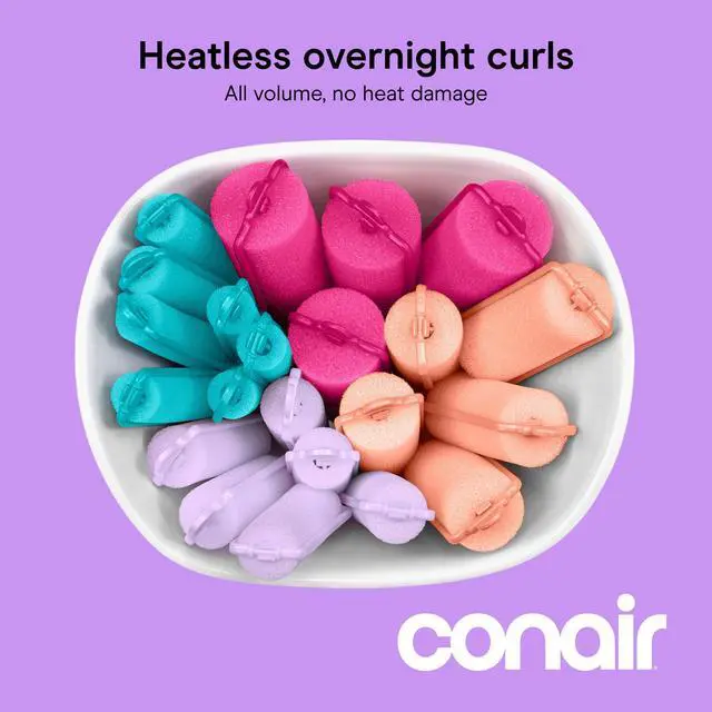 Alt view image 2 of 7 - Hair Rollers for Heatless Curls Overnight, Snap Closures, 48 Count