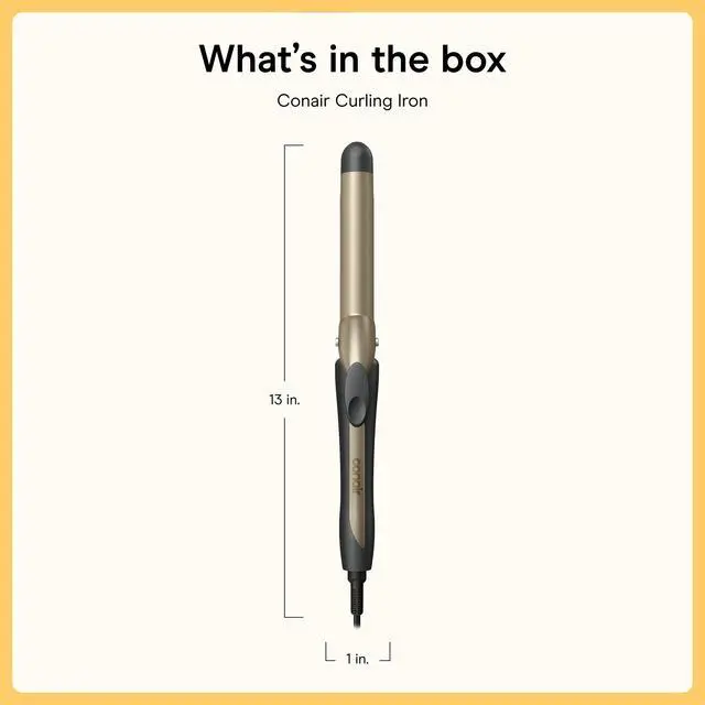 Alt view image 7 of 7 - Tourmaline Ceramic 1-Inch Curling Iron, Clamp Curling Iron, 1-Inch Barrel Produces Classic Curls, Hair Curler for Use on Short, Medium, and Long Hair, Champagne/Gray