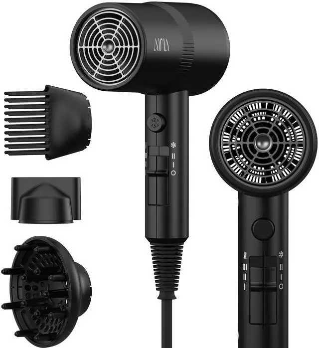 Main image of Hair Dryer with Diffuser,Comb Full-Featured Blow Dryer 110V(Black)