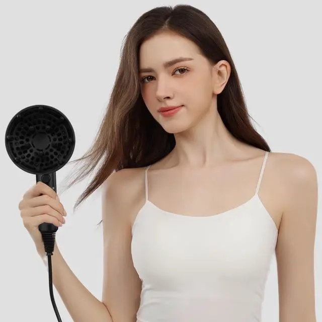 Alt view image 7 of 7 - Hair Dryer with Diffuser,Comb Full-Featured Blow Dryer 110V(Black)
