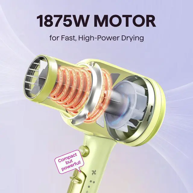 Alt view image 3 of 7 - Blown Away Ionic Hair Dryer with Diffuser for Curly Hair